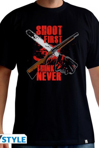 Ash VS Evil Dead - camiseta hombre "Shoot First"