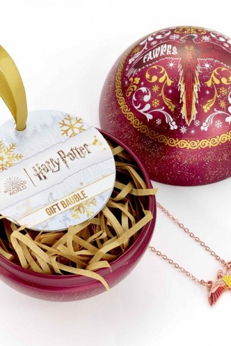 Bola de Navidad Harry Potter + Colgante fawkes