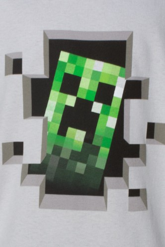 Camiseta - MINECRAFT "Creeper Inside" Blanca